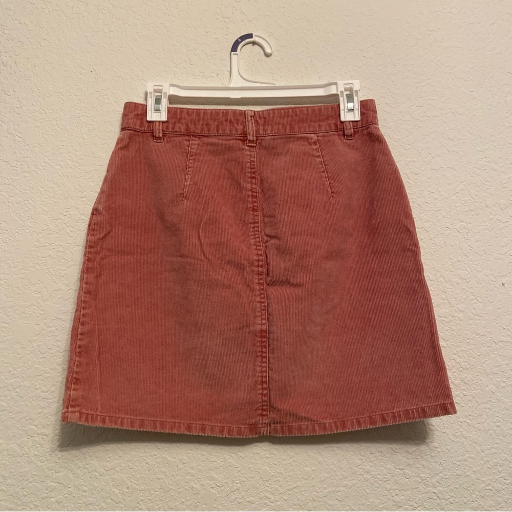 Roxy Hibiscus Pink Corduroy Button-Front Skirt - Picture 3 of 5